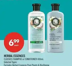 Shoppers Drug Mart Herbal Essences Classics Shampoo or Conditioner offer