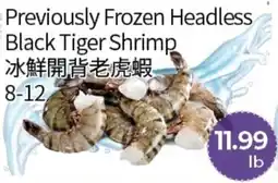 FreshWay Foodmart Previously Frozen Headless Black Tiger Shrimp offer