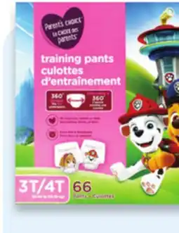 Walmart Parent's Choice training pants offer