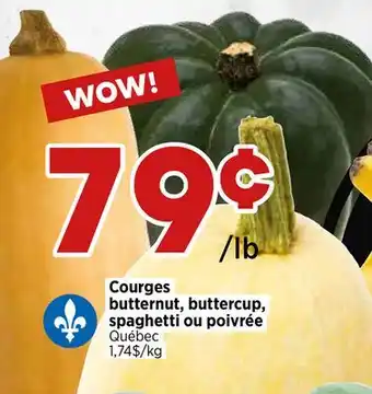 Val-Mont Courges butternut, buttercup, spaghetti ou poivrée offer