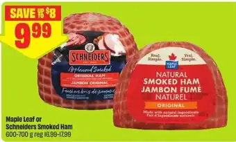 FreshCo Maple Leaf or Schneiders Smoked Ham offer