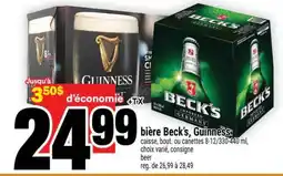 Super C bière Beck's, Guinness offer