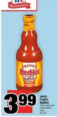 Super C Frank's RedHot Sauce offer