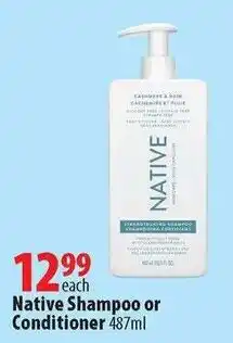 London Drugs Native Shampoo or Conditioner offer