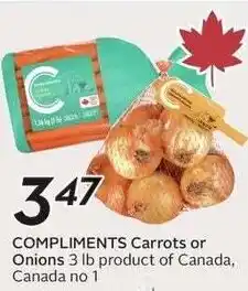 Safeway Compliments Carrots or Onions offer