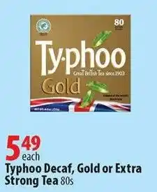 London Drugs Typhoo Decaf, Gold or Extra Strong Tea offer