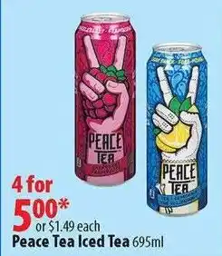 London Drugs Peace Tea Iced Tea offer
