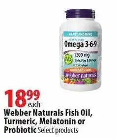 London Drugs Webber Naturals Fish Oil, Turmeric, Melatonin or Probiotic offer