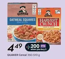 Safeway Quaker Cereal offer