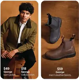 Walmart George men's leather boots offer