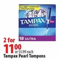 London Drugs Tampax Pearl Tampons offer
