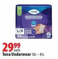 London Drugs Tena Underwear offer