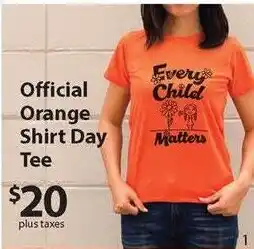 London Drugs Official Orange Shirt Day Tee offer