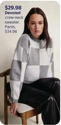 Walmart Devoted crew-neck sweater offer