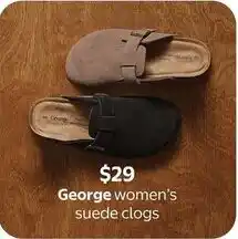 Walmart George women's suede clogs offer