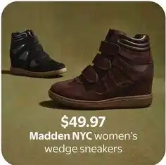 Walmart Madden NYC women's wedge sneakers offer