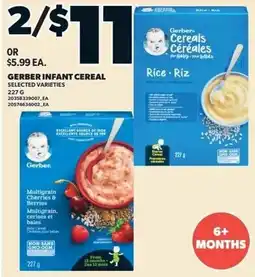 Independent Grocer Gerber infant cereal offer
