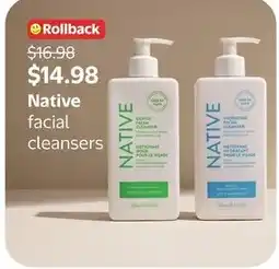 Walmart Native facial cleansers offer