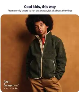 Walmart George boys' sherpa jacket offer