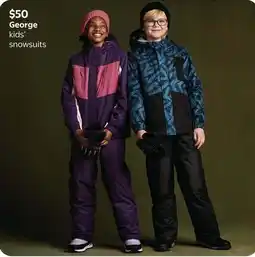 Walmart George kids' snowsuits offer