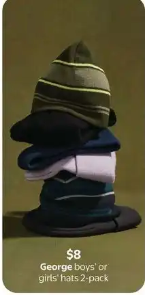 Walmart George boys' or girls' hats offer