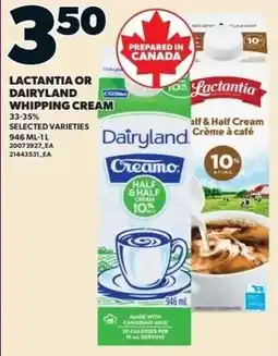 Independent Grocer Dairyland creamo half & half cream offer