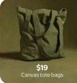 Walmart Canvas tote bags offer