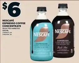 Loblaws Nescafe espresso coffee concentrate offer