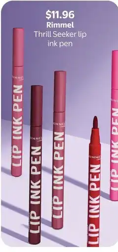 Walmart Rimmel thrill seeker lip ink pen offer