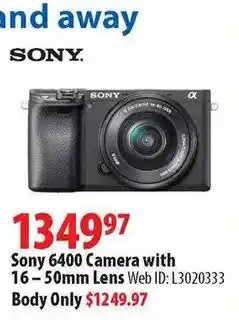 London Drugs Sony 6400 Camera with 16 - 50mm Lens offer