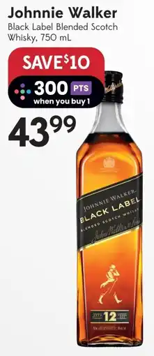 Sobeys Liquor Johnnie Walker Black Label Blended Scotch Whisky offer