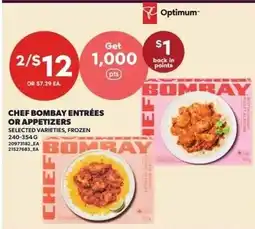 Independent Grocer Chef Bombay entrées or appetizers offer