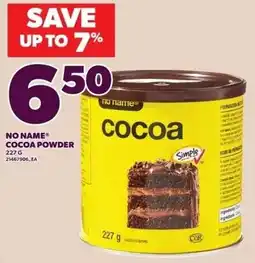 Independent Grocer No Name cocoa powder offer