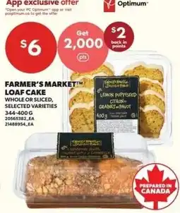 Loblaws Farmer's Market loaf cake offer