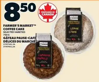 Independent Grocer Farmer's Market coffee cake offer