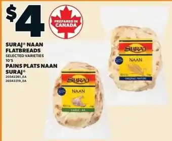 Independent Grocer Suraj naan flatbreads offer