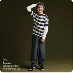 Walmart George balloon pants or long-sleeved top offer