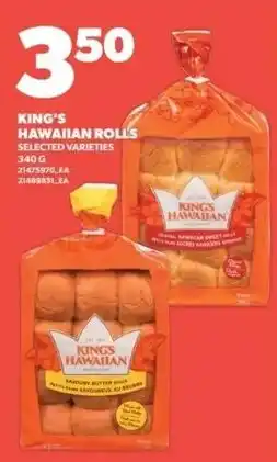 Loblaws King's Hawaiian rolls offer