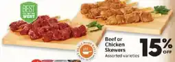 Calgary Co-op Beef or Chicken Skewers offer