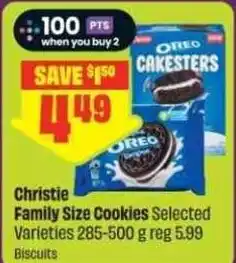 Chalo FreshCo Christie Family Size Cookies Selected Varieties offer