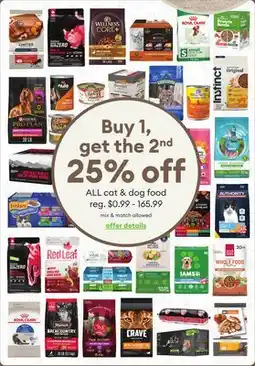 Petsmart ALL cat & dog food offer