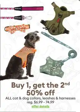 Petsmart ALL cat & dog collars, leashes & harnesses offer