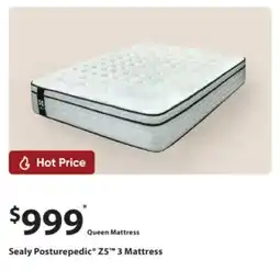 Sleep Country Sealy Posturepedic Z5 3 Mattress offer