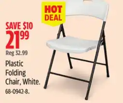 Canadian Tire For Living Plastic Folding Chair, White offer