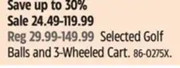 Canadian Tire Selected Golf Balls and 3-Wheeled Cart offer