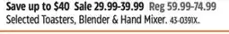 Canadian Tire Black + Decker Selected Toasters, Blender & Hand Mixer offer