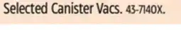 Canadian Tire Selected Canister Vacs offer