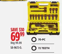 Canadian Tire Stanley Professional Grade Black Chrome Socket Set 70 Pc Sae Metric offer