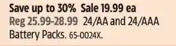 Canadian Tire 24/AA and 24/AAA Battery Packs offer