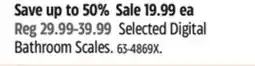 Canadian Tire Selected Digital Bathroom Scales offer